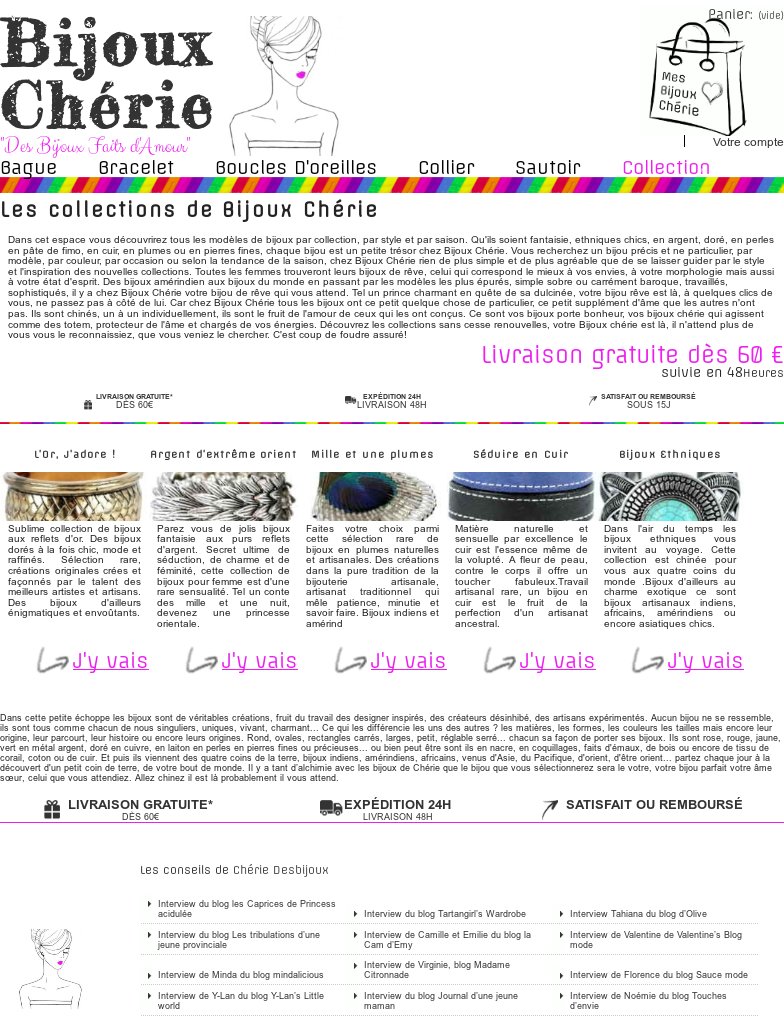 Bijoux par modèle et collection