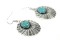 Boucles d'oreilles longues en argent avec pierre semi précieuse turquoise