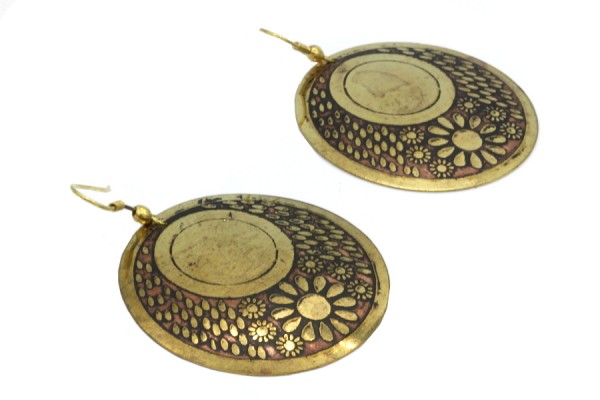 Boucles d'oreilles Kabbale Boucles d'oreilles arbre de vie or dorées
