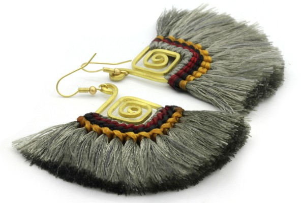 Boucles d'oreilles Machu picchu Boucles d'oreilles anneaux créoles fantaisie bleu électrique