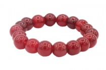 Bracelet fantaisie pierre rouge coloré pour femme