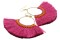 Boucles d'oreilles pompon rose fuschia