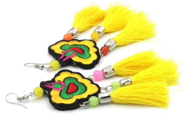 Boucles d'oreilles Rio de Janeiro Boucles d'oreilles en plumes fantaisie