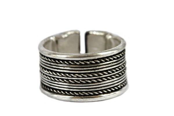 Bague ethnique Maya Bague ajustable argent