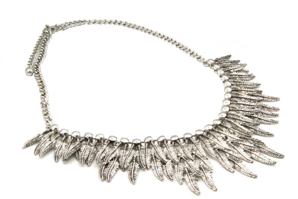 Collier argent ras du cou de soirée