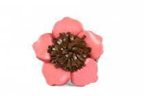 Grosse bague rouge fleur