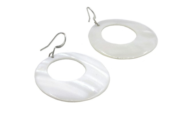 Créoles en nacre Boucles oreilles créoles fashion pas cher