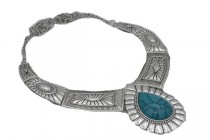 Collier en turquoise véritable et argent