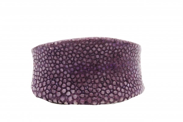 Bague jonc  galuchat mauve