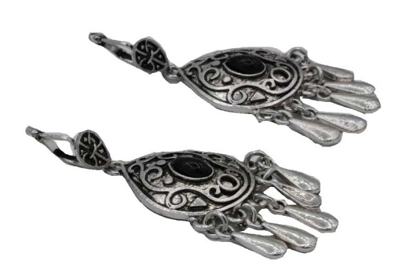 Boucles argent ethnique bohème Boucles d'oreilles créoles argent ethniques chic
