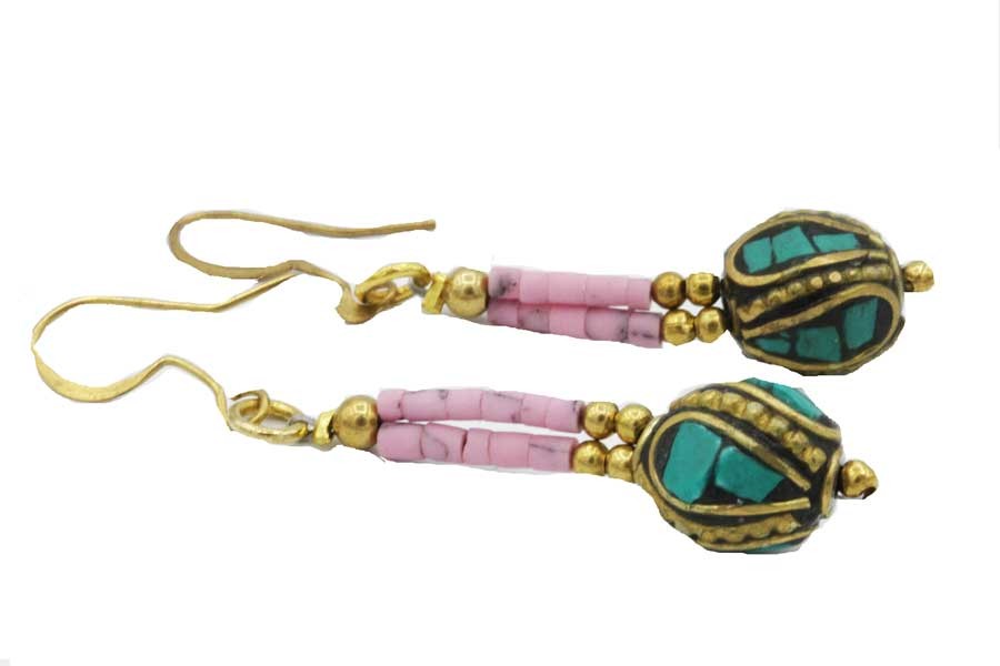 Boucles D'oreilles Argent Et Lapis-lazuli - Style Amérindien, Occasion