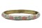 Bracelet rigide rose et fleurs