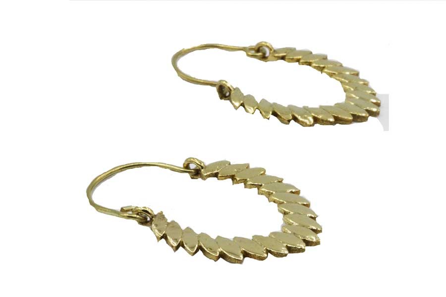 Boucles d'oreilles Oedipe (Acier doré) – Zag Bijoux