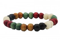 Bracelet boules de bois  femme et homme