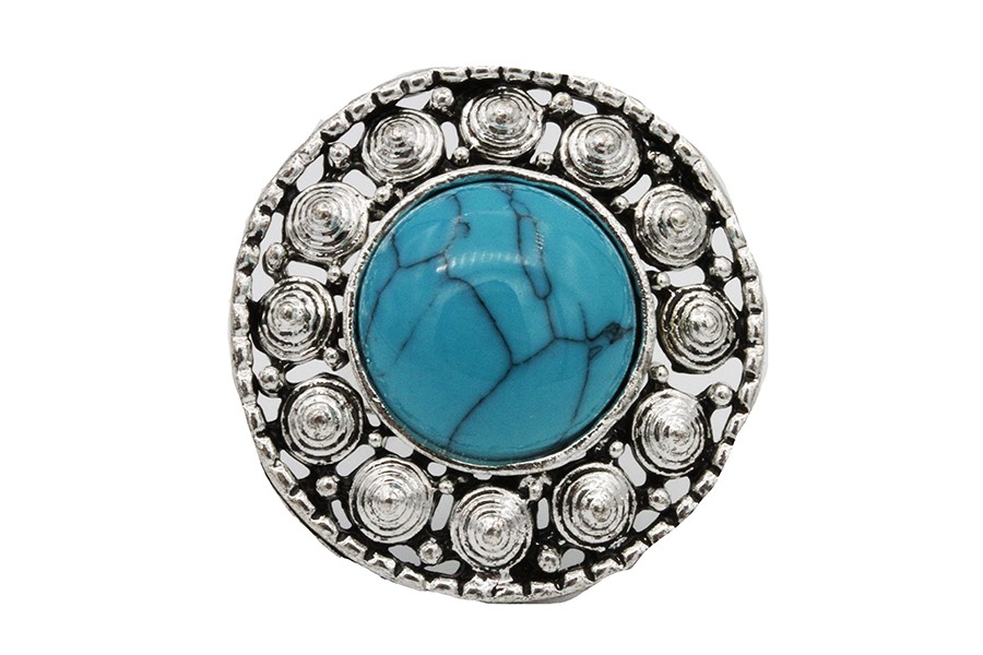 Bague en pierre turquoise et argent femme et homme