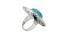 Bague en pierre turquoise et argent femme et homme