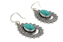 Boucles d'oreilles anneaux argent tribales 