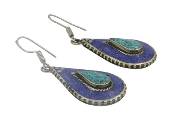 Boucles d'oreilles Bengale Boucles d'oreilles en lapis