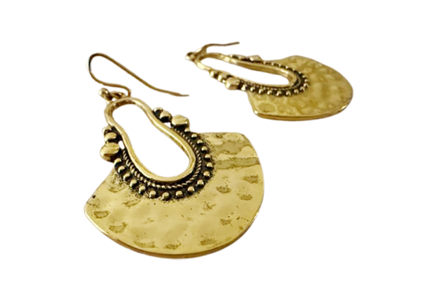 Boucles d'oreilles Nubian Boucle d'oreille pendante dorées