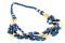 Collier bleu marine électrique