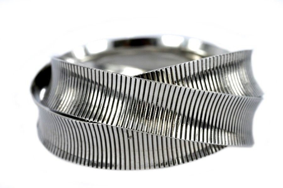 Bague anneaux entrelacés lisses - argent TAILLE 60