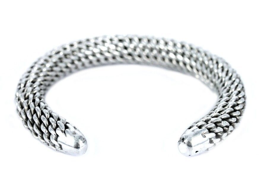 Bracelet Ethnique En Argent Sterling - Bijou Vintage - Occasion Très Bon état
