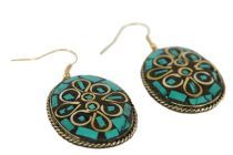 Boucles d'oreilles turquoise et argent