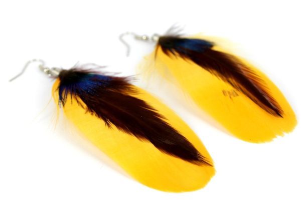 Boucles d'oreilles plumes Sauvage