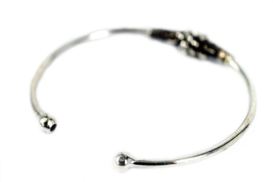 Bracelet Vintage En Plaqué Argent Avec Décor En Forme De Vague - Très Joli, Bon état