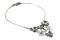 Collier flexible fleur d'argent