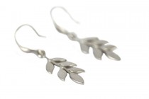 Boucles d oreilles feuilles argent