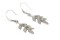 Boucles d oreilles feuilles argent