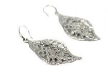 Boucles d'oreilles plumes argent créateur