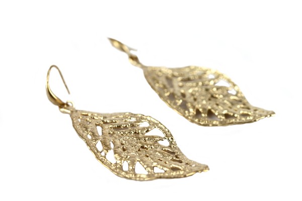 Boucles d'oreilles dorée pendantes