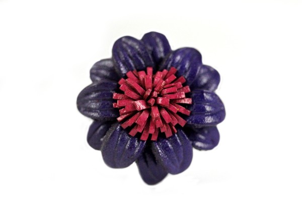 Bague en cuir Aubergine