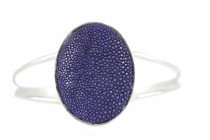 Bracelet en galuchat bleu pas cher