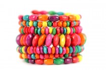 Bracelet manchette multicolore bois