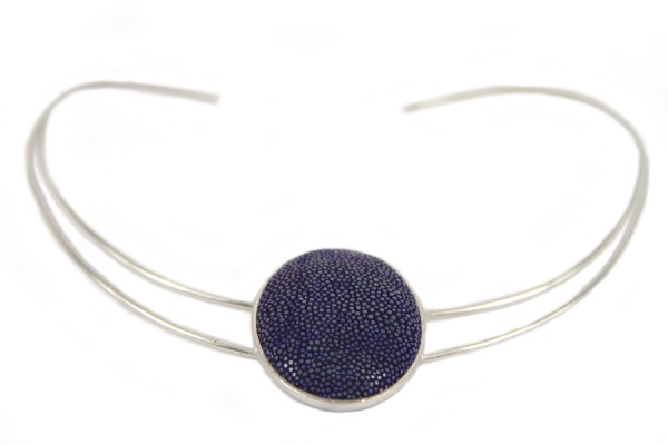 Collier galuchat Indigo