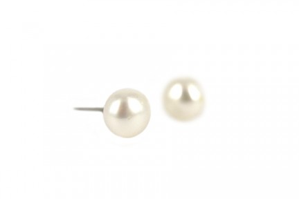 Boucles d'oreilles perles blanches