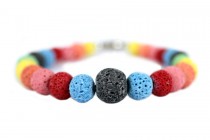 Bracelet avec boules de couleur