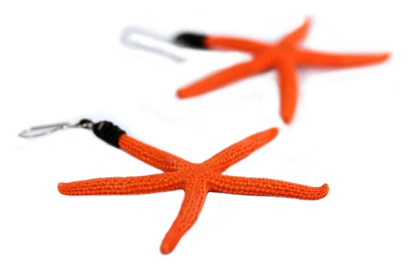 Boucles étoiles de mer corail Boucles étoiles de mer corail