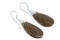 Boucles goutte en galuchat chocolat