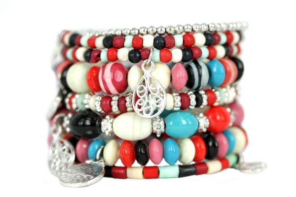 Manchette Banjara Bracelet multi lien argent