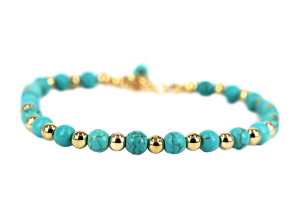 Bracelet de cheville turquoise