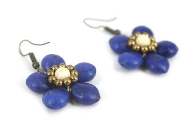 Boucles d'oreilles Comores Boucles d'oreilles pendantes dorées or
