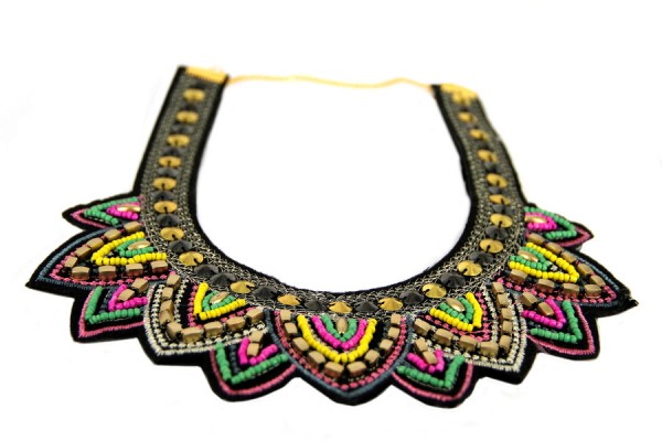 Collier ethnique Aztek Collier motif style aztèque argent femme