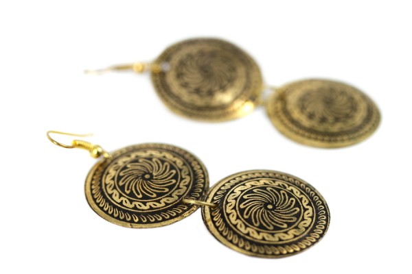 Boucles d'oreilles Krishna Boucles d'oreilles longues et pendantes or