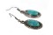 Boucles d'oreilles fantaisie pierre turquoise