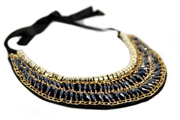 Collier claudine en strass Collier large col claudine strass pour femme