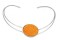Collier rigide couleur or jaune femme